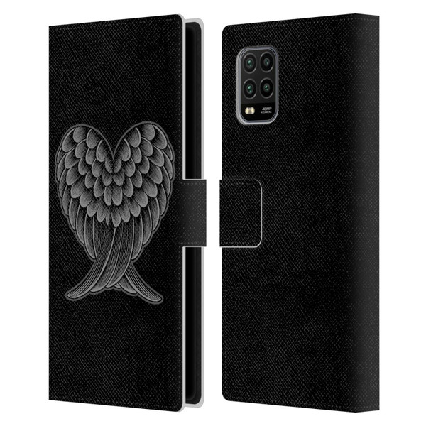 Rachel Caldwell Illustrations Heart Wings Leather Book Wallet Case Cover For Xiaomi Mi 10 Lite 5G