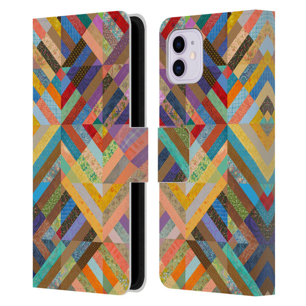 Rachel Caldwell Patterns Superst Leather Book Wallet Case Cover For Apple iPhone 11