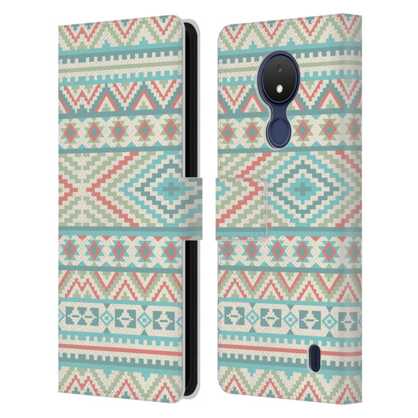 Rachel Caldwell Patterns Friendship Leather Book Wallet Case Cover For Nokia C21