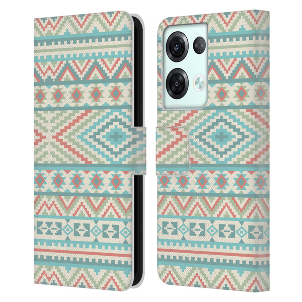 Rachel Caldwell Patterns Friendship Leather Book Wallet Case Cover For OPPO Reno8 Pro