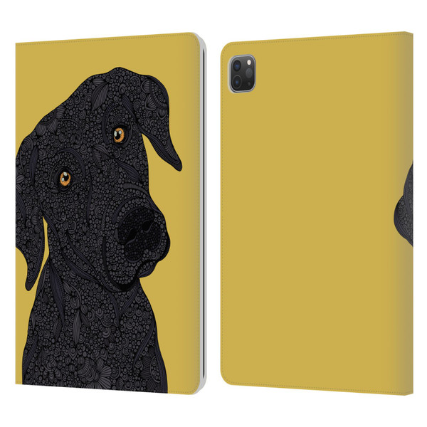 Valentina Dogs Black Labrador Leather Book Wallet Case Cover For Apple iPad Pro 11 2020 / 2021 / 2022