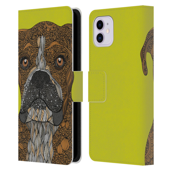 Valentina Dogs Boxer Leather Book Wallet Case Cover For Apple iPhone 11