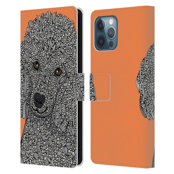 Valentina Dogs Poodle Leather Book Wallet Case Cover For Apple iPhone 12 Pro Max