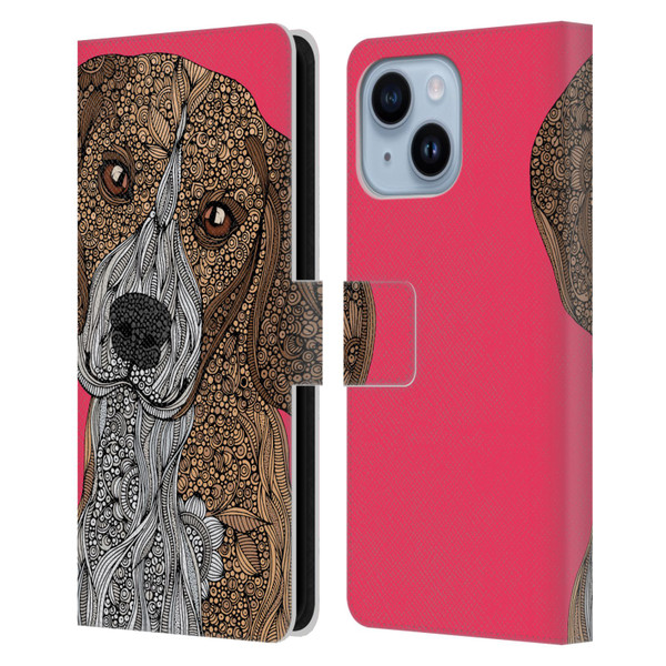 Valentina Dogs Beagle Leather Book Wallet Case Cover For Apple iPhone 14 Plus