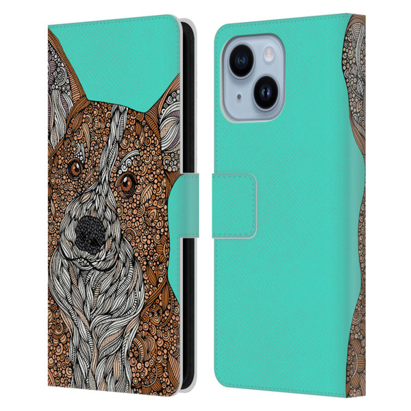 Valentina Dogs Corgi Leather Book Wallet Case Cover For Apple iPhone 14 Plus