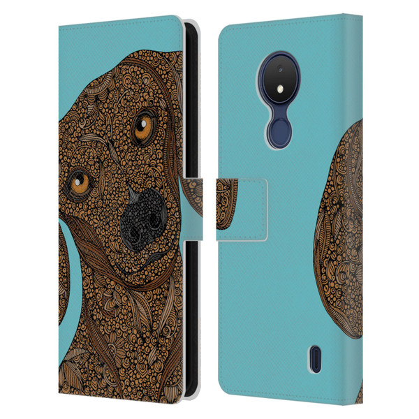 Valentina Dogs Dachshund Leather Book Wallet Case Cover For Nokia C21