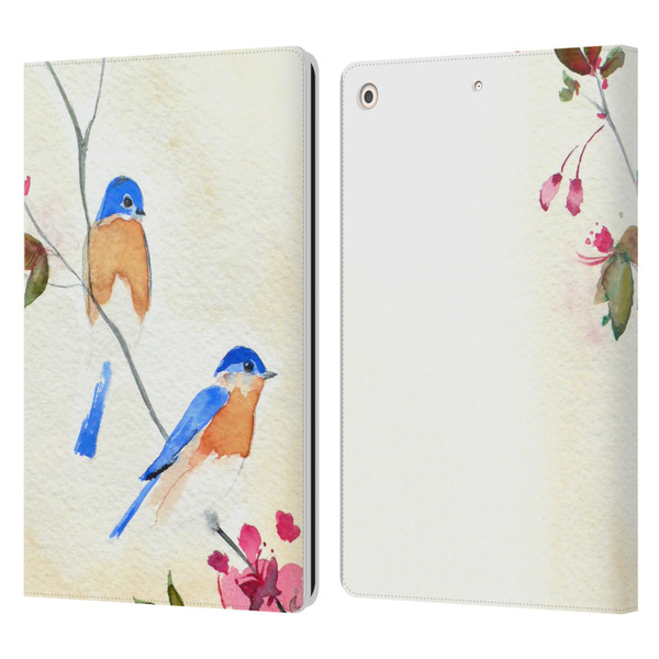 Mai Autumn Birds Blossoms Leather Book Wallet Case Cover For Apple iPad 10.2 2019/2020/2021