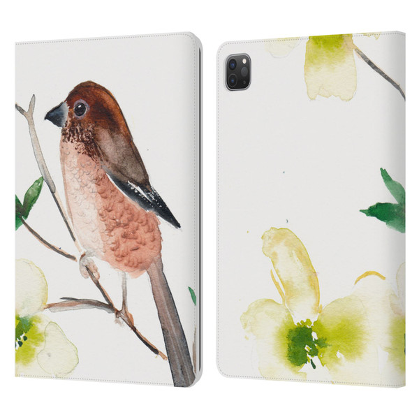 Mai Autumn Birds Dogwood Branch Leather Book Wallet Case Cover For Apple iPad Pro 11 2020 / 2021 / 2022