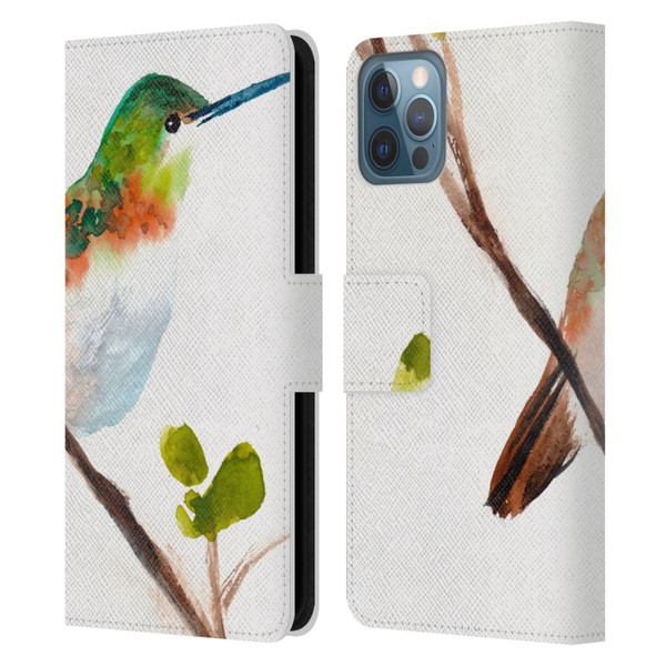 Mai Autumn Birds Hummingbird Leather Book Wallet Case Cover For Apple iPhone 12 / iPhone 12 Pro