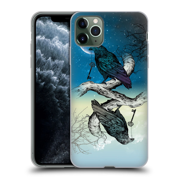 Rachel Caldwell Animals 3 Raven Soft Gel Case for Apple iPhone 11 Pro Max