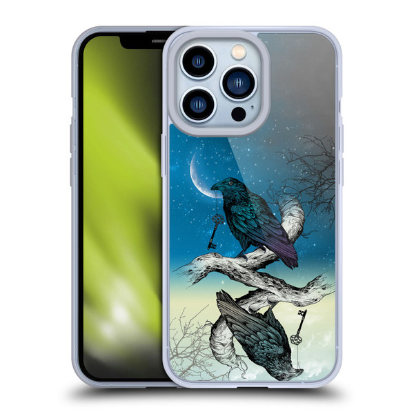 Rachel Caldwell Animals 3 Raven Soft Gel Case for Apple iPhone 13 Pro
