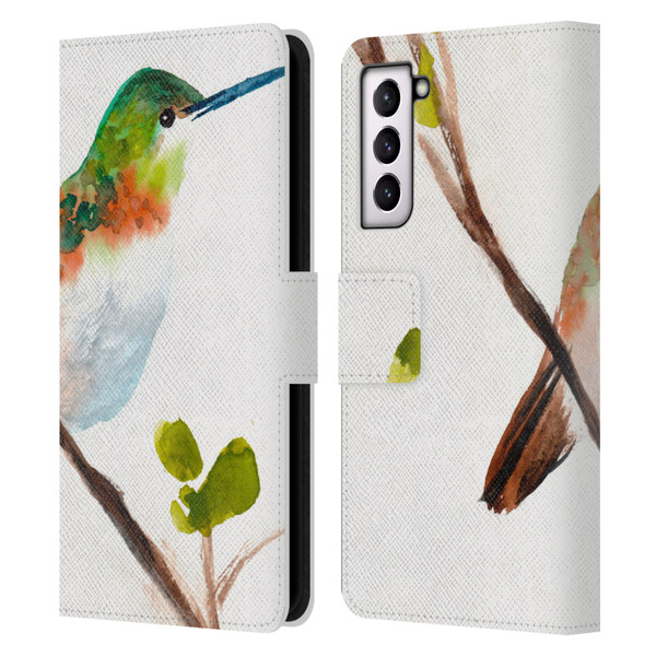 Mai Autumn Birds Hummingbird Leather Book Wallet Case Cover For Samsung Galaxy S21 5G