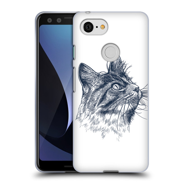 Rachel Caldwell Animals 3 Cat Soft Gel Case for Google Pixel 3