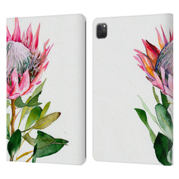 Mai Autumn Floral Blooms Protea Leather Book Wallet Case Cover For Apple iPad Pro 11 2020 / 2021 / 2022