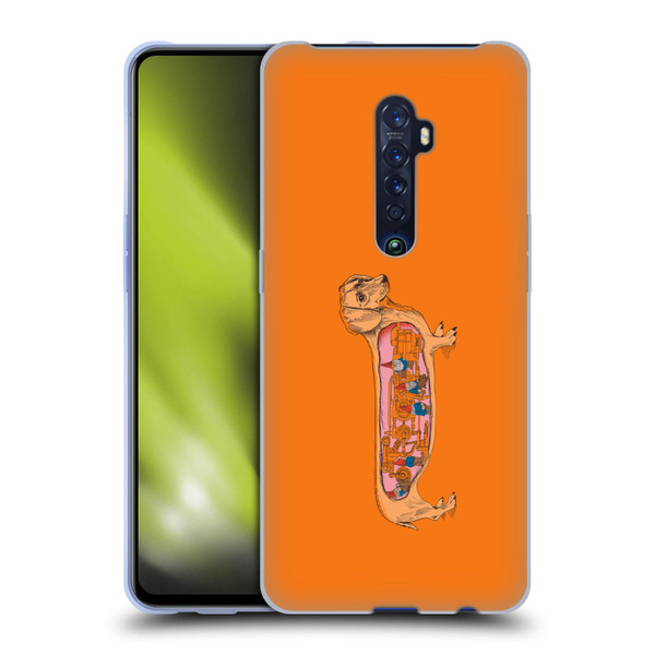 Rachel Caldwell Animals 3 Dachshund Soft Gel Case for OPPO Reno 2