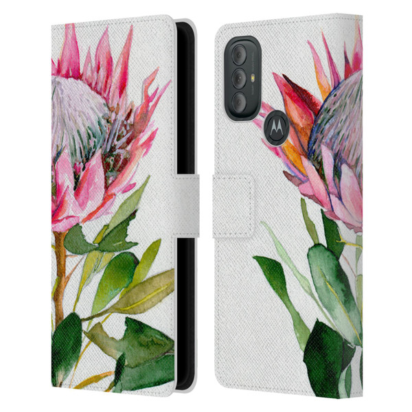 Mai Autumn Floral Blooms Protea Leather Book Wallet Case Cover For Motorola Moto G10 / Moto G20 / Moto G30