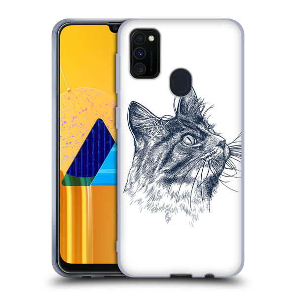 Rachel Caldwell Animals 3 Cat Soft Gel Case for Samsung Galaxy M30s (2019)/M21 (2020)
