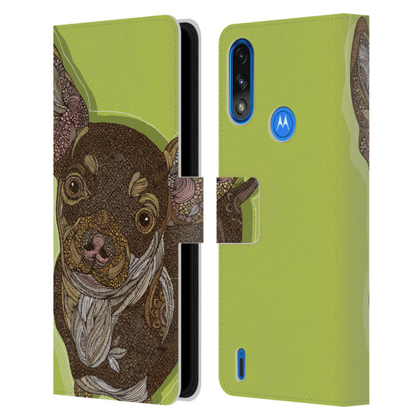 Valentina Dogs Chihuahua Leather Book Wallet Case Cover For Motorola Moto E7 Power / Moto E7i Power