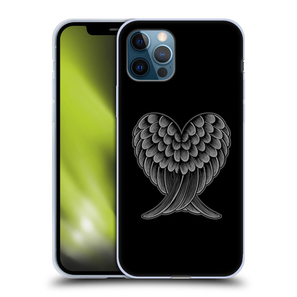 Rachel Caldwell Illustrations Heart Wings Soft Gel Case for Apple iPhone 12 / iPhone 12 Pro