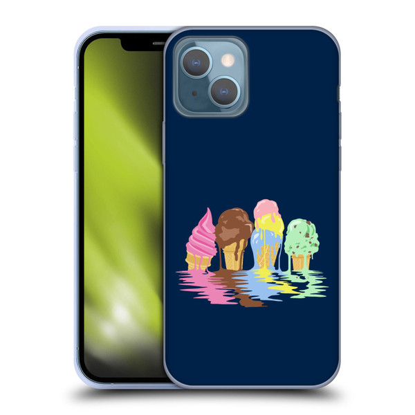 Rachel Caldwell Illustrations Ice Cream River Soft Gel Case for Apple iPhone 13