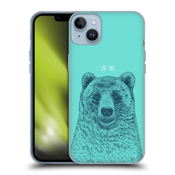 Rachel Caldwell Illustrations Bear Root Soft Gel Case for Apple iPhone 14 Plus