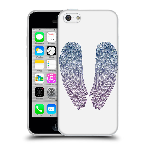 Rachel Caldwell Illustrations Angel Wings Soft Gel Case for Apple iPhone 5c