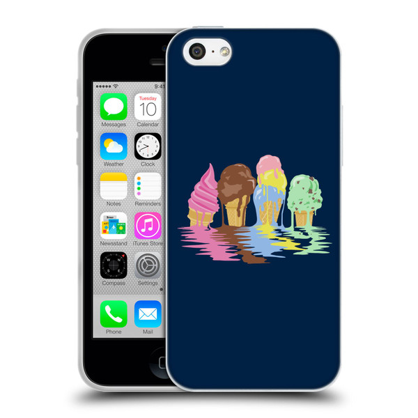 Rachel Caldwell Illustrations Ice Cream River Soft Gel Case for Apple iPhone 5c