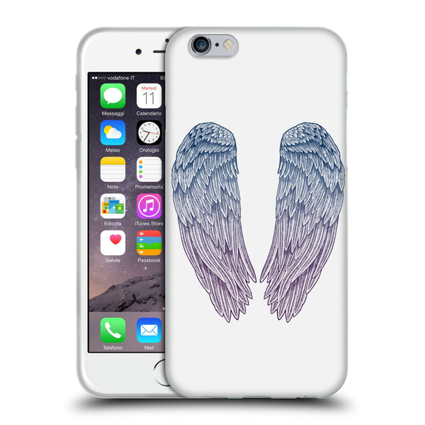 Rachel Caldwell Illustrations Angel Wings Soft Gel Case for Apple iPhone 6 / iPhone 6s