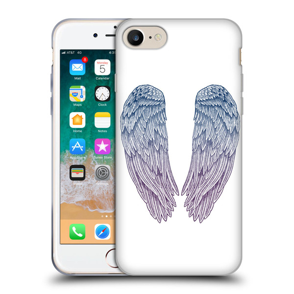 Rachel Caldwell Illustrations Angel Wings Soft Gel Case for Apple iPhone 7 / 8 / SE 2020 & 2022