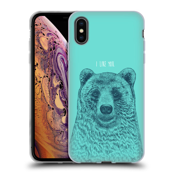 Rachel Caldwell Illustrations Bear Root Soft Gel Case for Apple iPhone XS Max