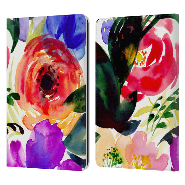 Mai Autumn Floral Garden Bloom Leather Book Wallet Case Cover For Amazon Kindle Paperwhite 1 / 2 / 3