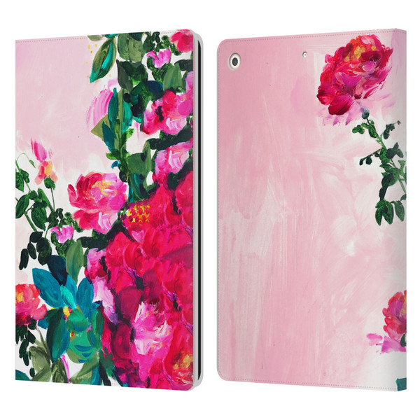 Mai Autumn Floral Garden Rose Leather Book Wallet Case Cover For Apple iPad 10.2 2019/2020/2021