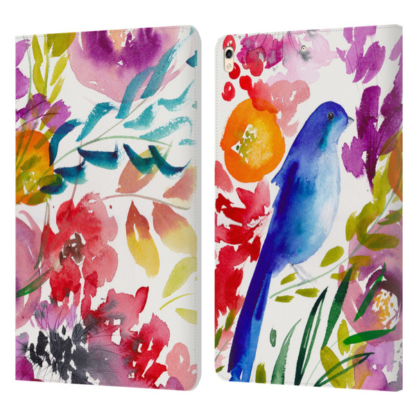 Mai Autumn Floral Garden Bluebird Leather Book Wallet Case Cover For Apple iPad Pro 10.5 (2017)