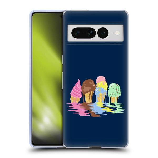 Rachel Caldwell Illustrations Ice Cream River Soft Gel Case for Google Pixel 7 Pro