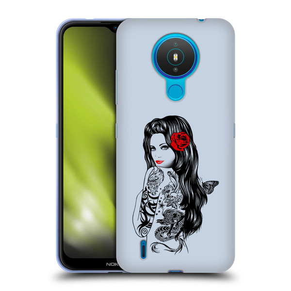 Rachel Caldwell Illustrations Tattoo Girl Soft Gel Case for Nokia 1.4