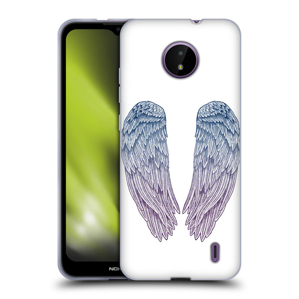 Rachel Caldwell Illustrations Angel Wings Soft Gel Case for Nokia C10 / C20
