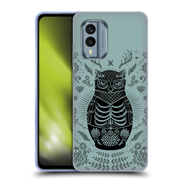 Rachel Caldwell Illustrations Owl Doll Soft Gel Case for Nokia X30