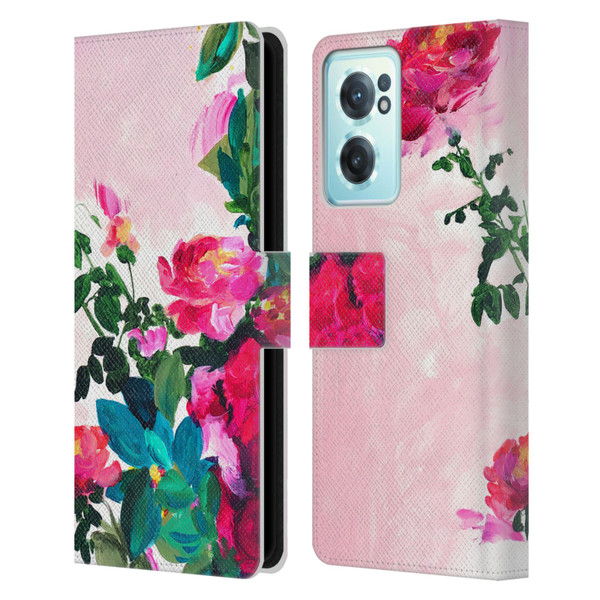 Mai Autumn Floral Garden Rose Leather Book Wallet Case Cover For OnePlus Nord CE 2 5G