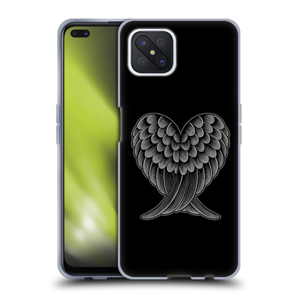 Rachel Caldwell Illustrations Heart Wings Soft Gel Case for OPPO Reno4 Z 5G