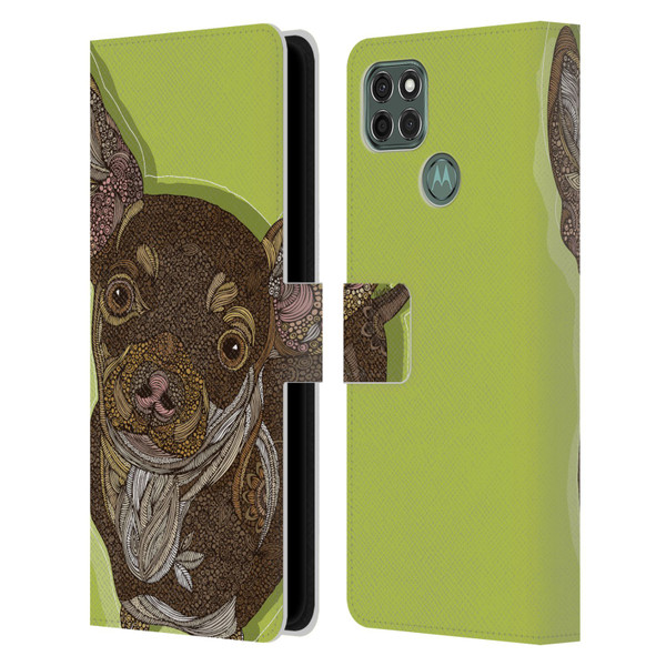 Valentina Dogs Chihuahua Leather Book Wallet Case Cover For Motorola Moto G9 Power