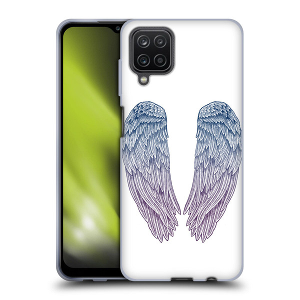 Rachel Caldwell Illustrations Angel Wings Soft Gel Case for Samsung Galaxy A12 (2020)