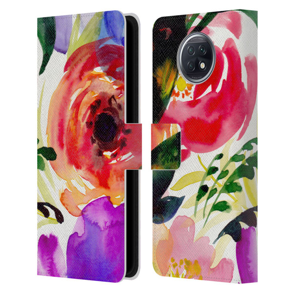 Mai Autumn Floral Garden Bloom Leather Book Wallet Case Cover For Xiaomi Redmi Note 9T 5G