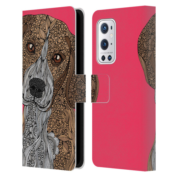 Valentina Dogs Beagle Leather Book Wallet Case Cover For OnePlus 9 Pro
