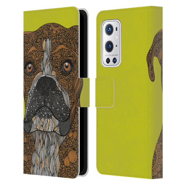 Valentina Dogs Boxer Leather Book Wallet Case Cover For OnePlus 9 Pro