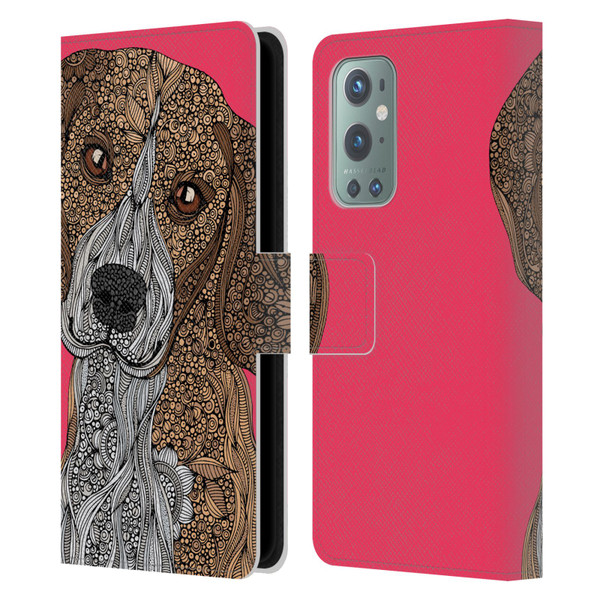 Valentina Dogs Beagle Leather Book Wallet Case Cover For OnePlus 9