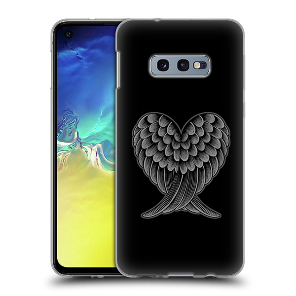 Rachel Caldwell Illustrations Heart Wings Soft Gel Case for Samsung Galaxy S10e