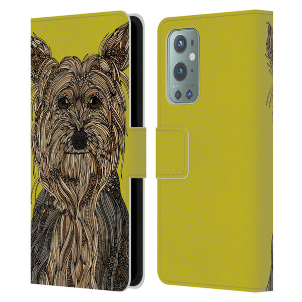 Valentina Dogs Yorkshire Terrier Leather Book Wallet Case Cover For OnePlus 9