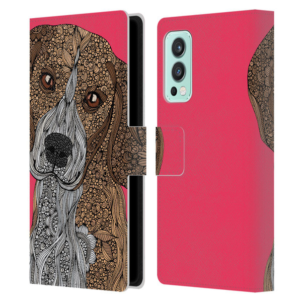 Valentina Dogs Beagle Leather Book Wallet Case Cover For OnePlus Nord 2 5G