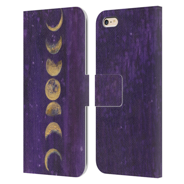 Mai Autumn Space And Sky Moon Phases Leather Book Wallet Case Cover For Apple iPhone 6 Plus / iPhone 6s Plus