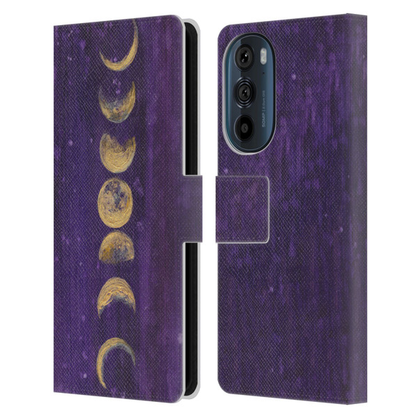 Mai Autumn Space And Sky Moon Phases Leather Book Wallet Case Cover For Motorola Edge 30